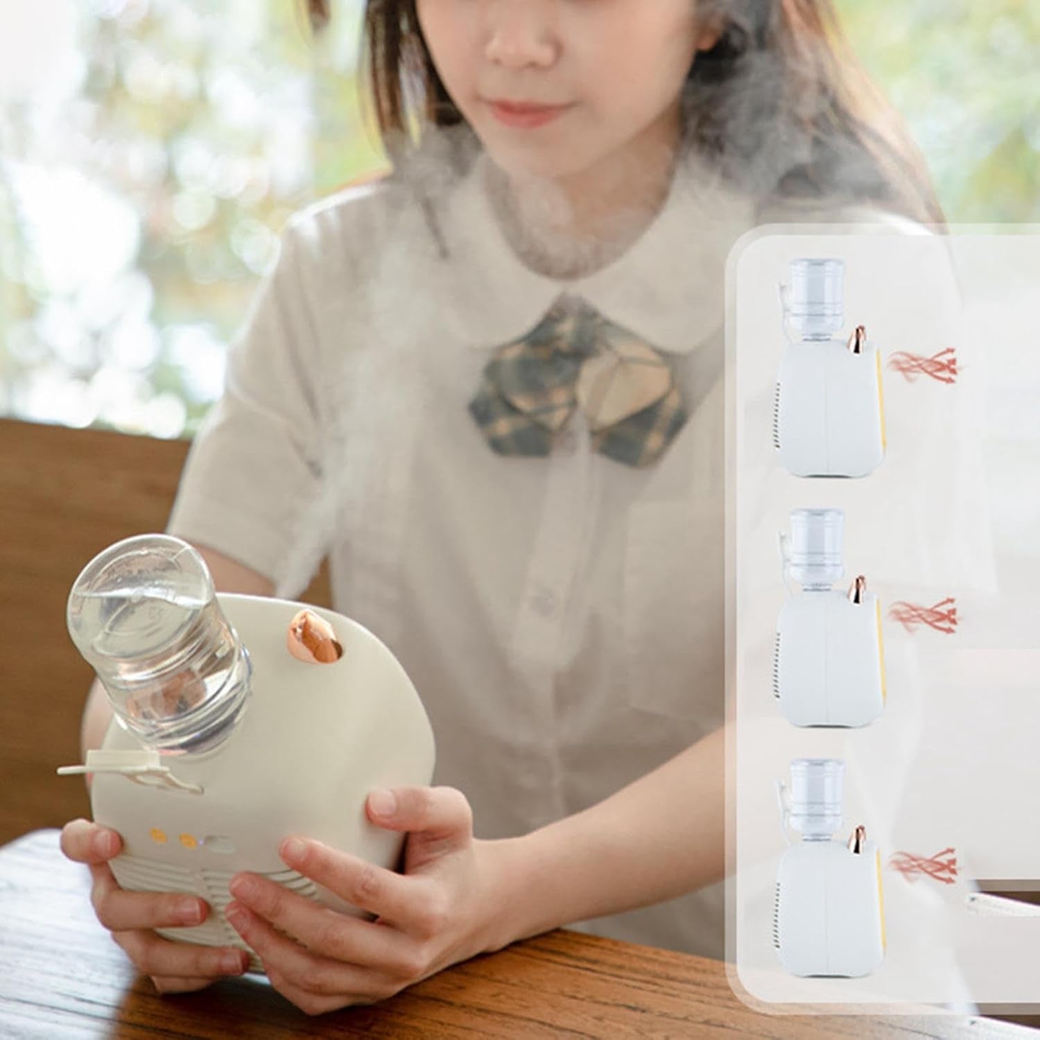 Portable Mini Air Cooler Fan With Spray Mist Function (1 Pc)